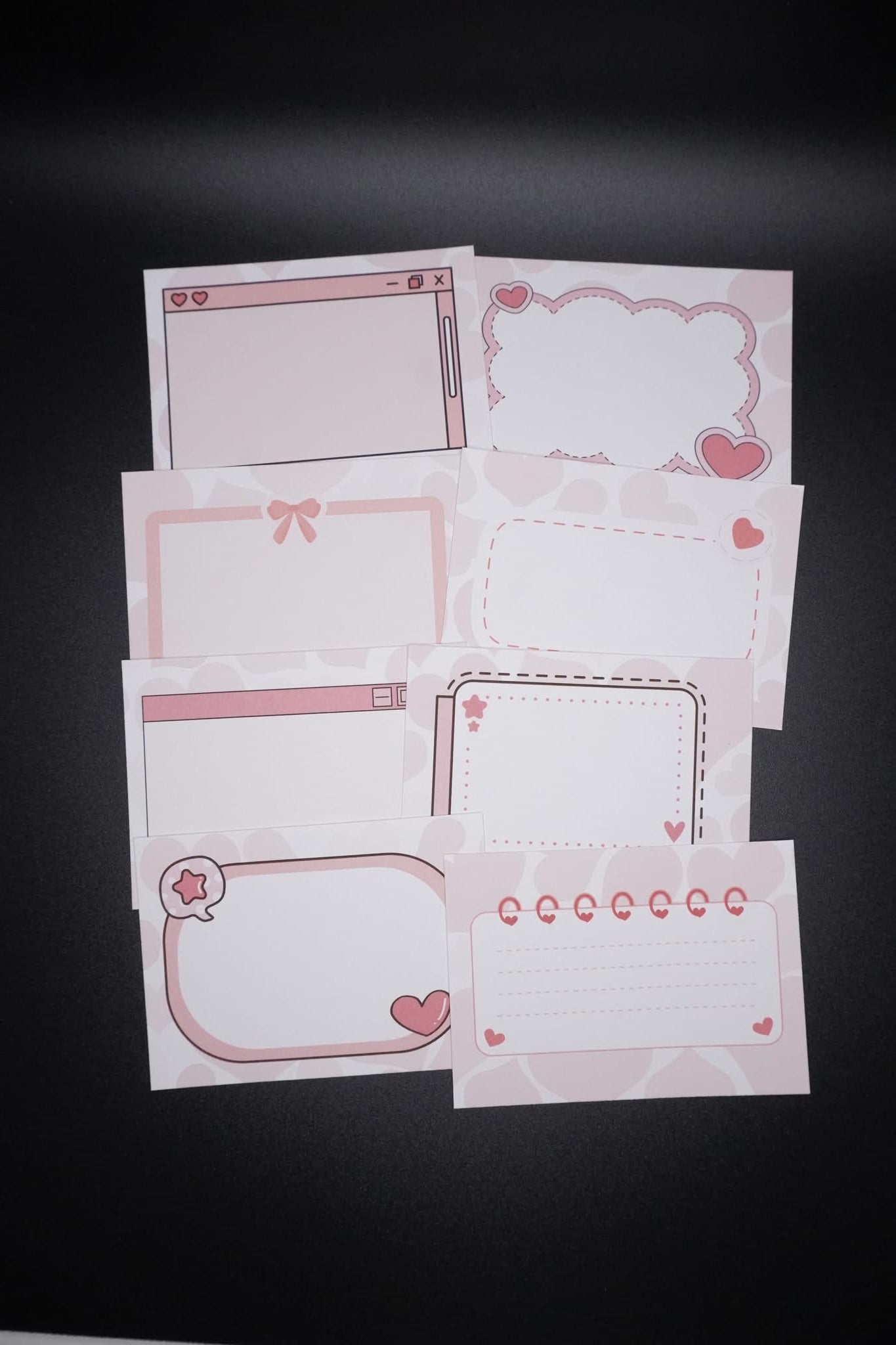 Pocket Notes - Pink Hearts