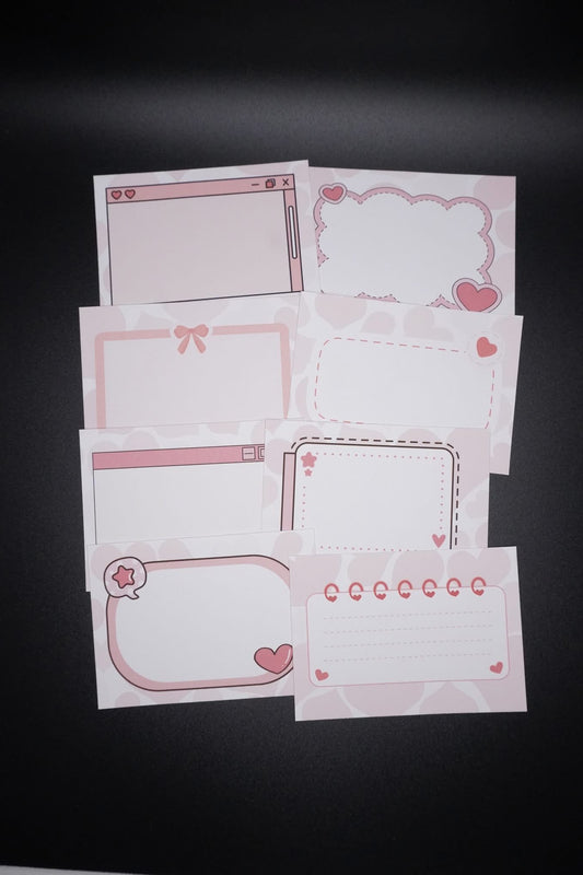 Pocket Notes - Pink Hearts